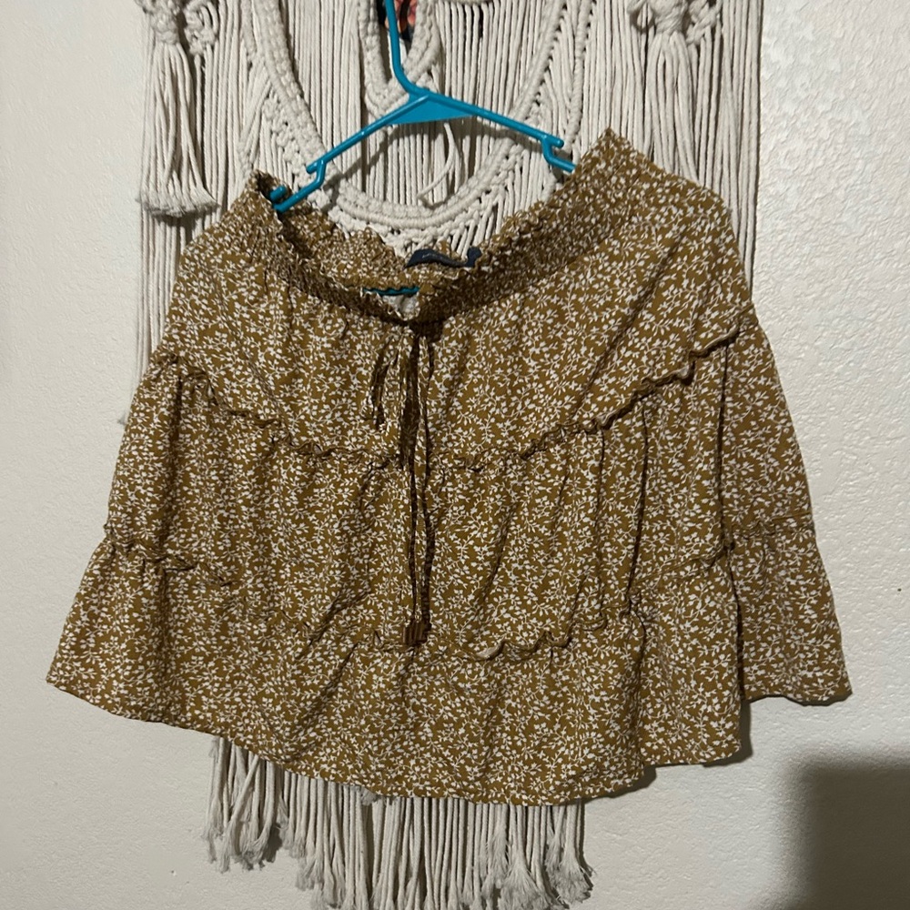 Floral ruffle skirt